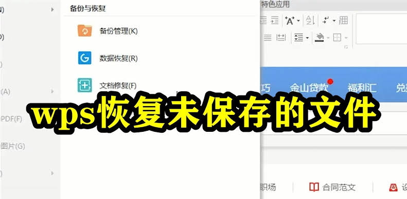 WPS 崩溃没保存